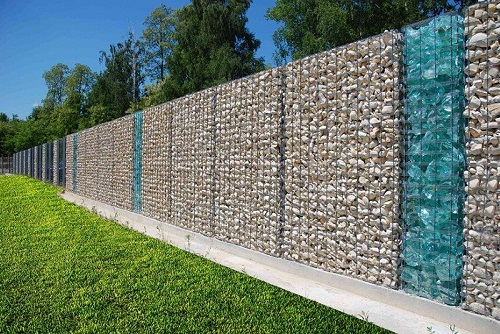 Забор из габионов пергоны в ландшафтном дизайне
