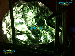 эрклез светло-зеленый изумруд в габионе ночная подсветка
